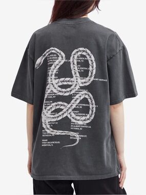 Anine Bing Kent Tee Twisted Snake NWT
